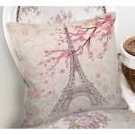 - K77-Gorsel-1 - Realhomes Eyfel Kulesi Resimli Dijital Baskılı Dekoratif Yastık Kırlent Kıl Realhomes
