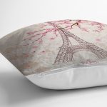 - K77-Gorsel-2 - Realhomes Eyfel Kulesi Resimli Dijital Baskılı Dekoratif Yastık Kırlent Kıl Realhomes