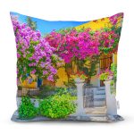 - K770-Gorsel - Realhomes Çiçek Temalı Dijital Baskılı Dekoratif Yastık Kırlent Kılıfı Realhomes