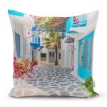 - K771-Gorsel - Realhomes  Çiçek Temalı Dijital Baskılı Dekoratif Yastık Kırlent Kılıfı Realhomes