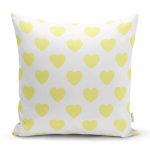 - K781-Gorsel - Realhomes Kalp Desen Dijital Baskılı Yastık Kırlent Kılıfı Realhomes