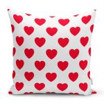 - K782-Gorsel - Realhomes Kalp Desen Dijital Baskılı Yastık Kırlent Kılıfı Realhomes