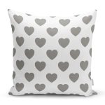 - K785-Gorsel - Realhomes Kalp Desen Dijital Baskılı Yastık Kırlent Kılıfı Realhomes