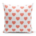 - K786-Gorsel - Realhomes Kalp Desen Dijital Baskılı Yastık Kırlent Kılıfı Realhomes