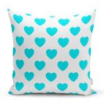 - K787-Gorsel - Realhomes Kalp Desen Dijital Baskılı Yastık Kırlent Kılıfı Realhomes