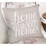 Home Sweet Home Dijital Baskılı Yastık Kırlent Kılıfı Realhomes