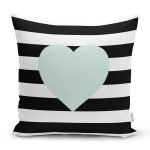 - K795-Gorsel - Realhomes Kalp Desen Dijital Baskılı Yastık Kırlent Kılıfı Realhomes