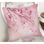 - K800-Gorsel-1 - Realhomes  Çiçek Desen Dijital Baskılı Yastık Kırlent Kılıfı Realhomes