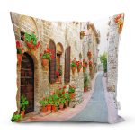 - K807-Gorsel - Realhomes  Manzara Temalı Dijital Baskılı Yastık Kırlent Kılıfı Realhomes