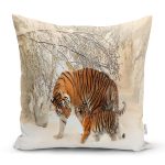 - K813-Gorsel - Realhomes  Leopar Desenli Dijital Baskılı Yastık Kırlent Kılıfı Realhomes