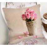- K816-Gorsel-1 - Realhomes Çiçek Sepeti Desen Dijital Baskılı Yastık Kırlent Kılıfı Realhomes