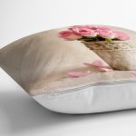 - K816-Gorsel-2 - Realhomes Çiçek Sepeti Desen Dijital Baskılı Yastık Kırlent Kılıfı Realhomes
