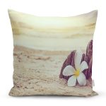 - K821-Gorsel - Realhomes Modern Çiçek Desen Dijital Baskılı Yastık Kırlent Kılıfı Realhomes