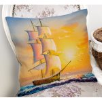 - K822-Gorsel-1 - Realhomes Modern Gemi Desen Dijital Baskılı Yastık Kırlent Kılıfı Realhomes