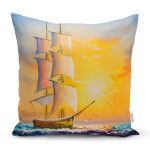 - K822-Gorsel - Realhomes Modern Gemi Desen Dijital Baskılı Yastık Kırlent Kılıfı Realhomes