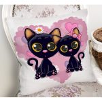 Modern Kedi Desen Dijital Baskılı Yastık Kırlent Kılıfı Realhomes