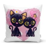 Modern Kedi Desen Dijital Baskılı Yastık Kırlent Kılıfı Realhomes
