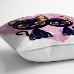 Modern Kedi Desen Dijital Baskılı Yastık Kırlent Kılıfı Realhomes