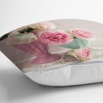 Çiçek Temalı Dijital Baskılı Yastık Kırlent Kılıfı Realhomes