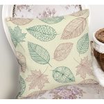 Yaprak Temalı Dijital Baskılı Yastık Kırlent Kılıfı Realhomes