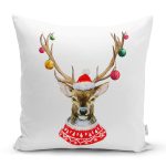 Modern Geyik Desen Dijital Baskılı Yastık Kırlent Kılıfı Realhomes