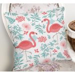 Modern Flamingo Desenli Dijital Baskılı Yastık Kırlent Kılıfı Realhomes