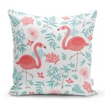 Modern Flamingo Desenli Dijital Baskılı Yastık Kırlent Kılıfı Realhomes