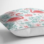 Modern Flamingo Desenli Dijital Baskılı Yastık Kırlent Kılıfı Realhomes
