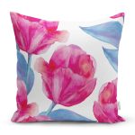 - K860-Gorsel - Realhomes Modern Çiçek Desenli Dijital Baskılı Yastık Kırlent Kılıfı Realhomes