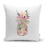 - K863-Gorsel - Realhomes Modern Ananas Desen Dijital Baskılı Yastık Kırlent Kılıfı Realhomes