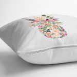 - K863-Gorsel-2 - Realhomes Modern Ananas Desen Dijital Baskılı Yastık Kırlent Kılıfı Realhomes