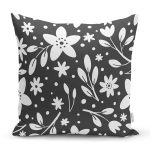 - K864-Gorsel - Realhomes Modern Çiçek Desenli Dijital Baskılı Yastık Kırlent Kılıfı Realhomes