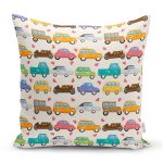 Modern Araba Desenli Dijital Baskılı Yastık Kırlent Kılıfı Realhomes