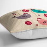 - K883-Gorsel-2 - Realhomes  Modern Kuş Desenli Dijital Baskılı Yastık Kırlent Kılıfı Realhomes