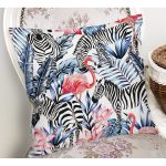 - K897-Gorsel-1 - Realhomes Flamingo Temalı Dijital Baskılı Yastık Kırlent Kılıfı Realhomes