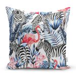 - K897-Gorsel - Realhomes Flamingo Temalı Dijital Baskılı Yastık Kırlent Kılıfı Realhomes