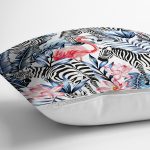 - K897-Gorsel-2 - Realhomes Flamingo Temalı Dijital Baskılı Yastık Kırlent Kılıfı Realhomes