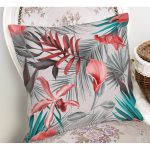 - K913-Gorsel-1 - Realhomes  Yaprak Desenli Dijital Baskılı Yastık Kırlent Kılıfı Realhomes