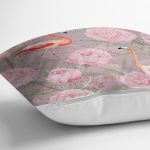 - K917-Gorsel-2 - Realhomes  Flamingo Desenli Dijital Baskılı Yastık Kırlent Kılıfı Realhomes