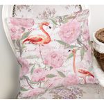 - K918-Gorsel-1 - Realhomes Flamingo Desenli Dijital Baskılı Yastık Kırlent Kılıfı Realhomes