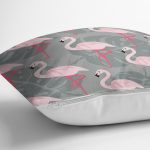 - K931-Gorsel-2 - Realhomes Flamingo Desenli Dijital Baskılı Yastık Kırlent Kılıfı Realhomes