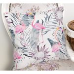 - K940-Gorsel-1 - Realhomes  Flamingo Desenli Dijital Baskılı Yastık Kırlent Kılıfı Realhomes