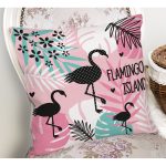 Flamingo Desenli Dijital Baskılı Yastık Kırlent Kılıfı Realhomes