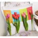 - K963-Gorsel-1 - Realhomes Lale Desenli Dijital Baskılı Dekoratif Yastık Kırlent Kılıfı Realhomes