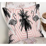 - K969-Gorsel-1 - Realhomes Flamingo Desenli Dijital Baskılı Dekoratif Yastık Kırlent K Realhomes