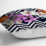 Çiçek Desen Dijital Baskılı Dekoratif Yastık Kırlent Kılıfı Realhomes