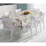 - Masa-10030-Gorsel - Realhomes Çiçek Çizimli Dijital Baskılı Dekoratif Masa Örtüsü Realhomes