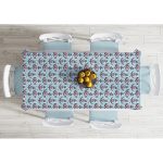 - Masa-10079-Gorsel-1 - Realhomes  Mavi Çizgili Çapa Tasarımlı Dijital Baskılı Dekoratif Masa Örtüsü Realhomes