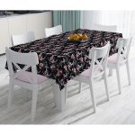 - Masa-10082-Gorsel - Realhomes  Siyah Zemin Çapa Motifli Dijital Baskılı Modern Masa Örtüsü Realhomes