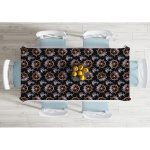 Siyah Zemin Çapa & Dümen Tasarımlı Dijital Baskılı Modern Masa Örtüsü Realhomes